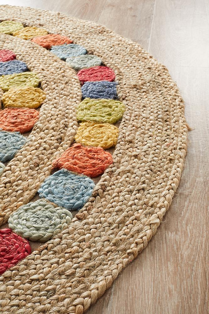 Tessura Rainbow Multicolor Jute & Cotton Rug