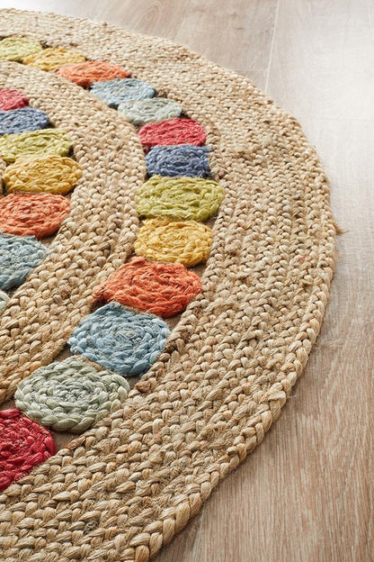 Tessura Rainbow Multicolor Jute & Cotton Rug