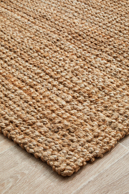 Tessura Stripes Natural Beige Jute & Cotton Rug