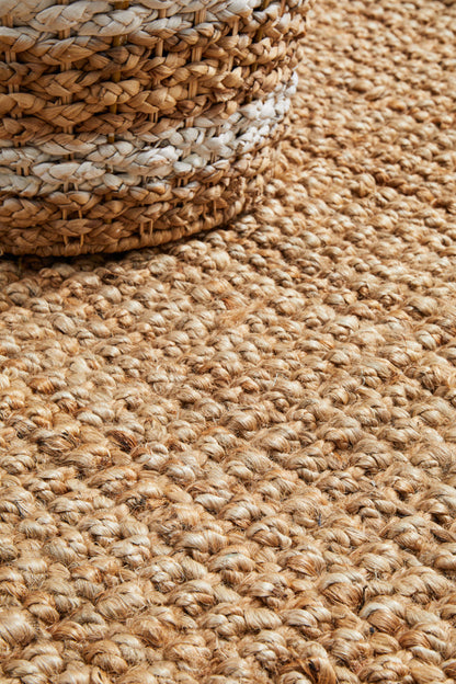 Tessura Stripes Natural Beige Jute & Cotton Rug