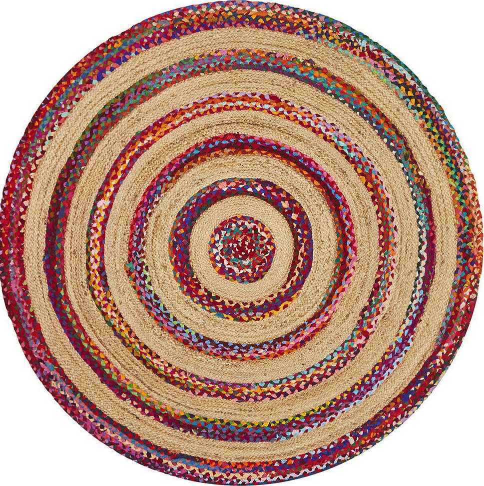 Tessura Bravo Multi Jute & Cotton Round Rug