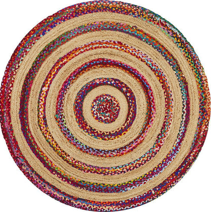 Tessura Bravo Multi Jute & Cotton Round Rug