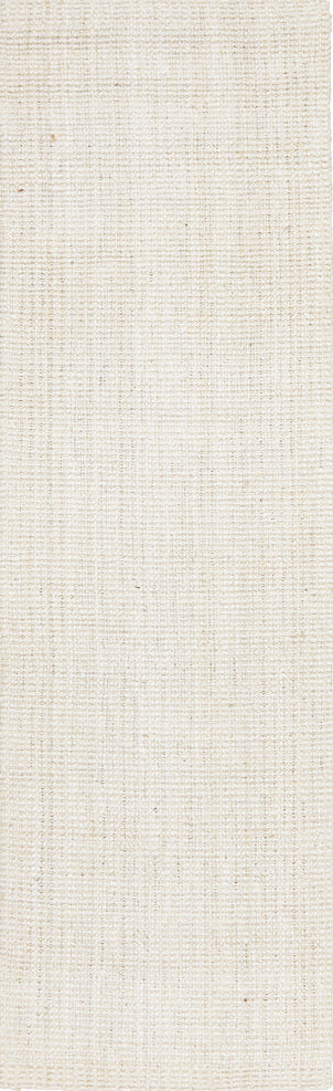 Tessura Ivory Jute & Cotton Runner Rug