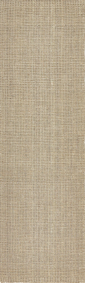 Tessura Natural Beige Jute & Cotton Runner Rug