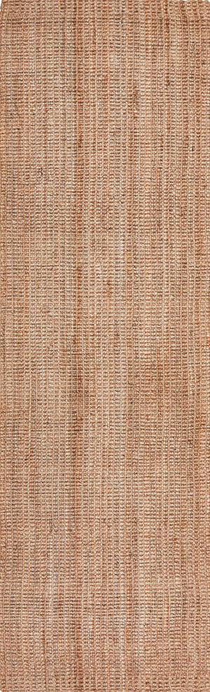Tessura Stripes Natural Beige Jute & Cotton Runner Rug