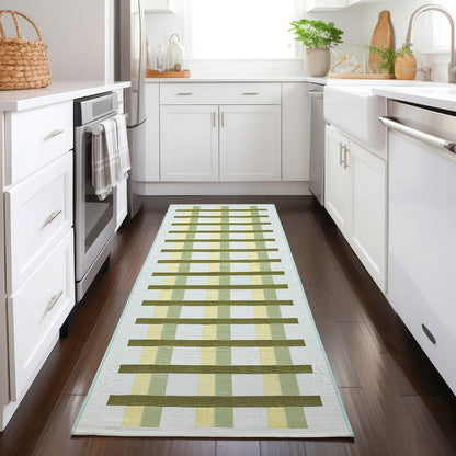 Tramella Green Runner Rug
