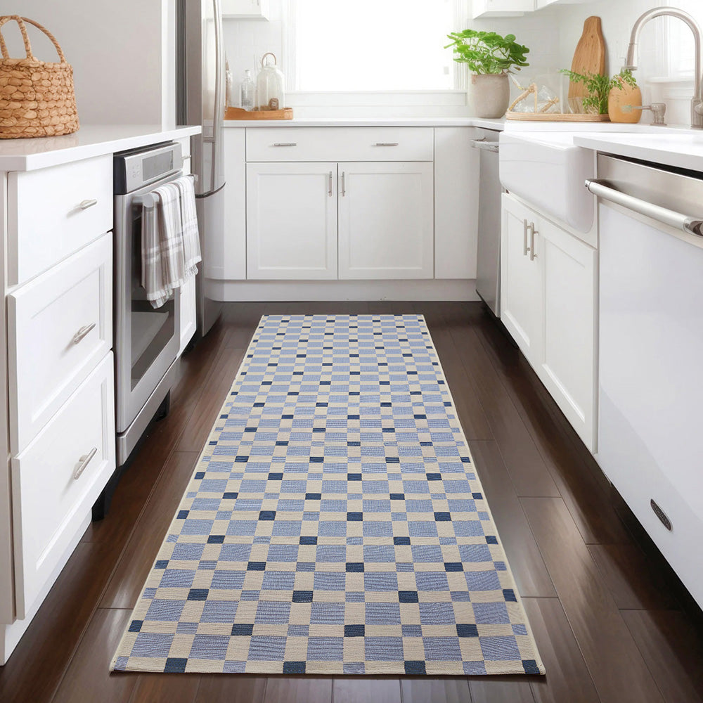 Tramella Indigo Blue Runner Rug