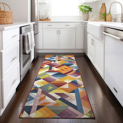 Tramella Mosaic Multicolor Runner Rug
