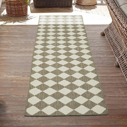 Travessa Taupe Brown Runner Rug