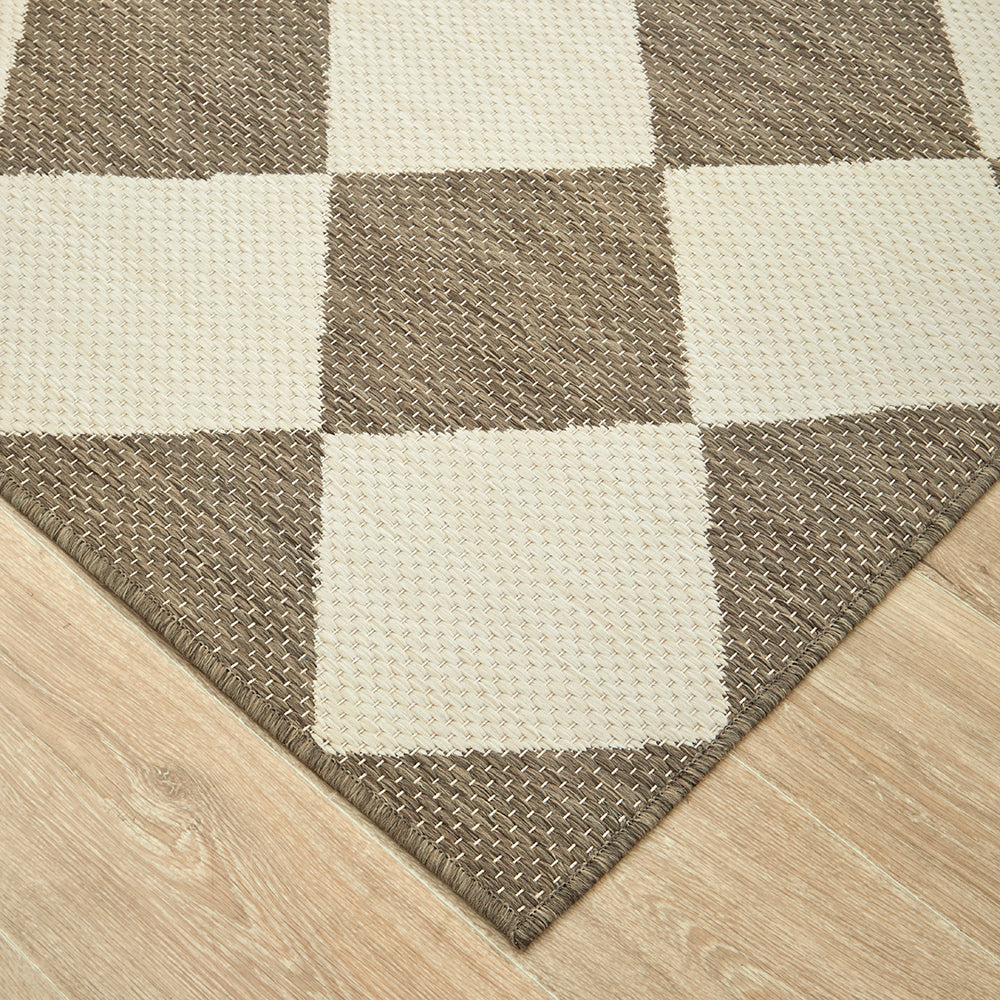 Travessa Taupe Brown Runner Rug