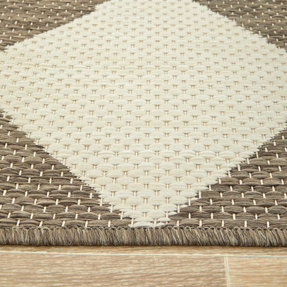 Travessa Taupe Brown Runner Rug