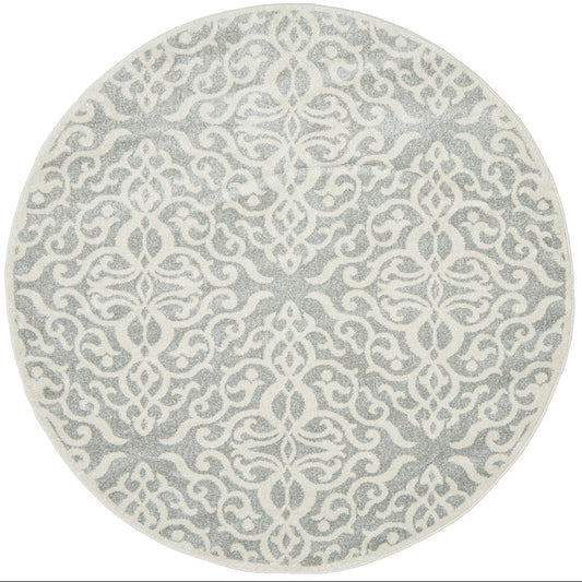 Umbra Ivory & Silver Round Rug