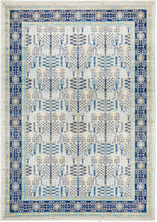 Vestra Grey & Blue Rug