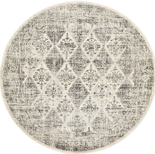 Vestra Grey Round Rug