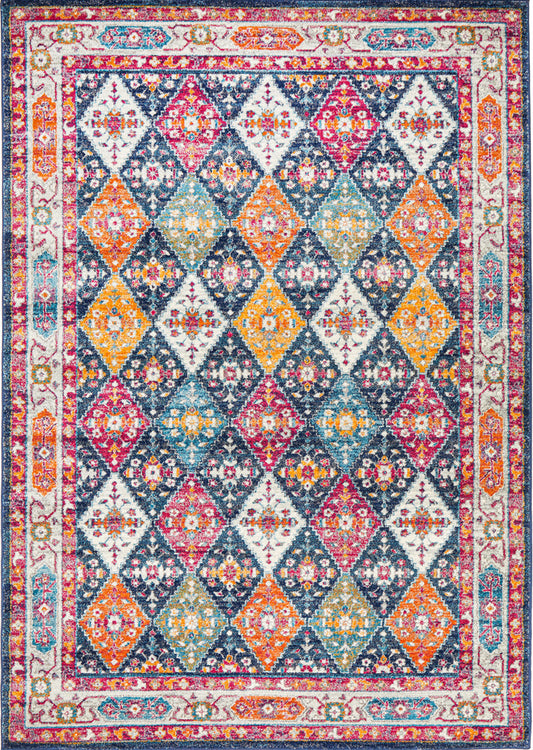 Vestra Navy Traditional Rug