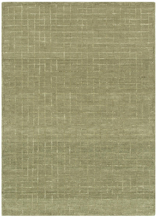 Alure Modern Green Wool Rug