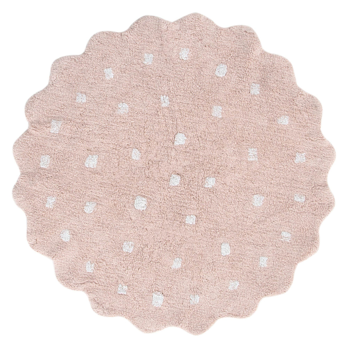 Dream Pink Round Kids Cotton Rug