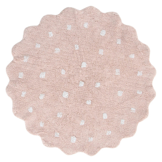 Dream Pink Round Kids Cotton Rug