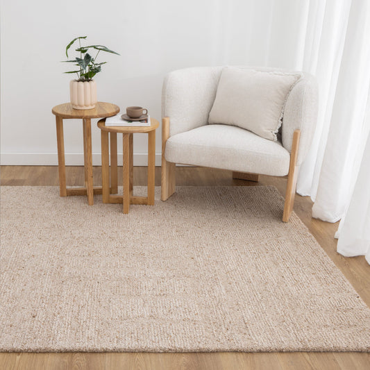 Serenity Beige Wool Rug